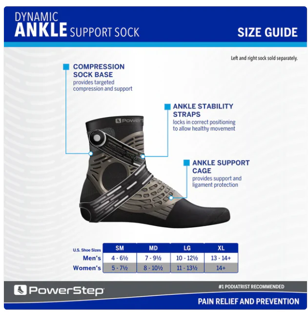 PowerStep® Dynamic Ankle Support Sock - Image 6